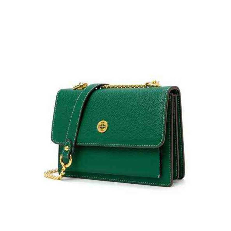 

2023 Designer bag High quality genuine Vintage cowhide new style small square Single Shoulder Messenger Handbag, Dark green