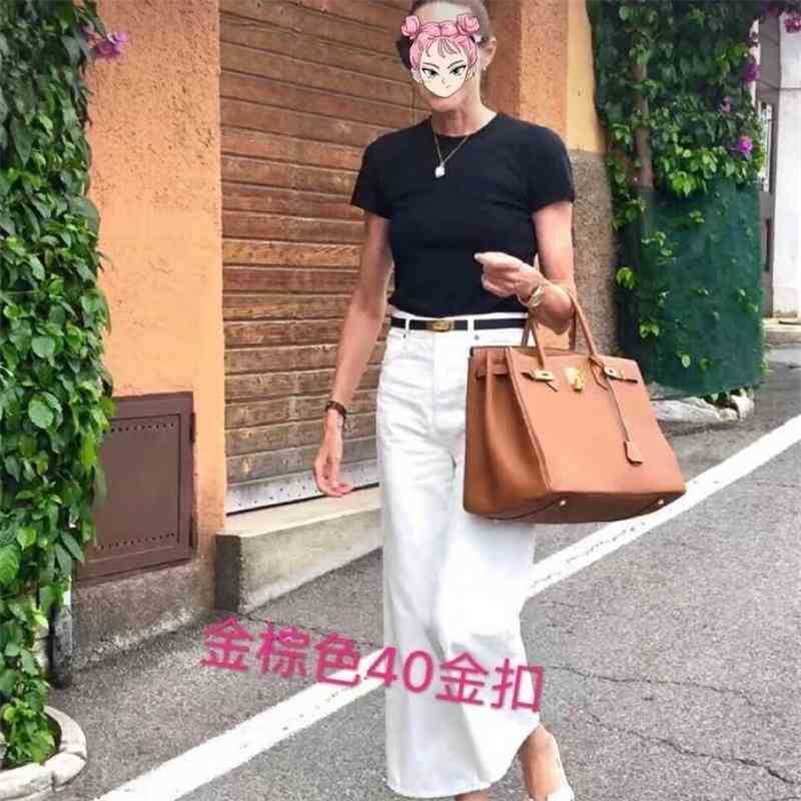 

Birkins Designer handbag Handbags Bag Platinum Womens Large 40 Capacity Specification Have Original Leatherqq, Chicken yellow semi handmade 35