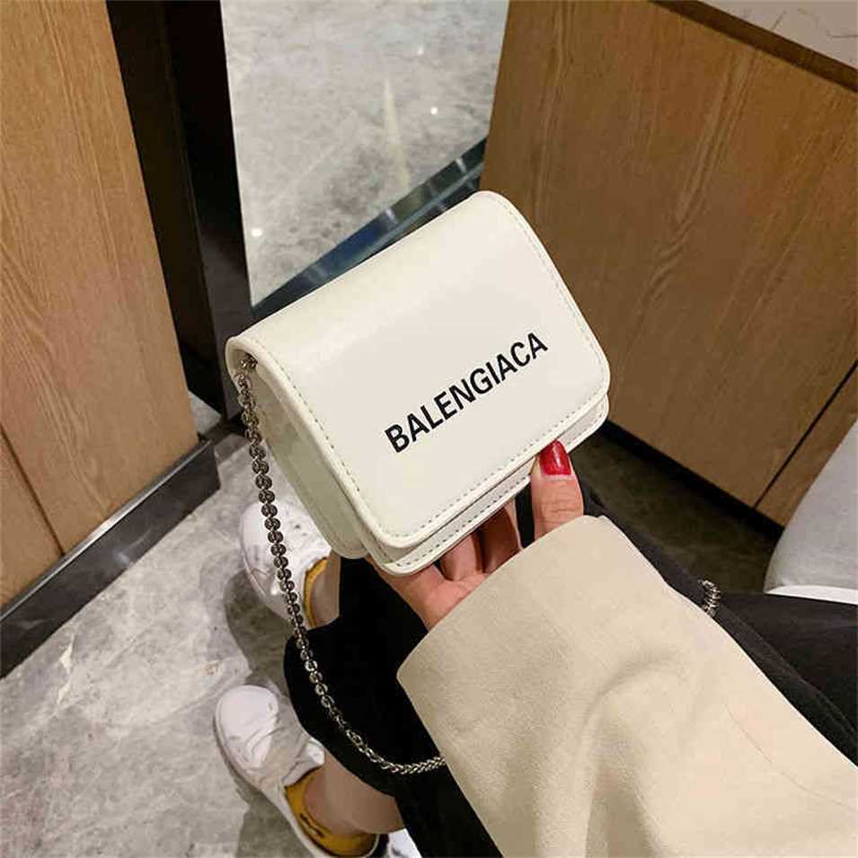 

2023 Designer bag chain women's new Korean version Chaowang red Single Shoulder Messenger Bag versatile small square bag zero wallet, White