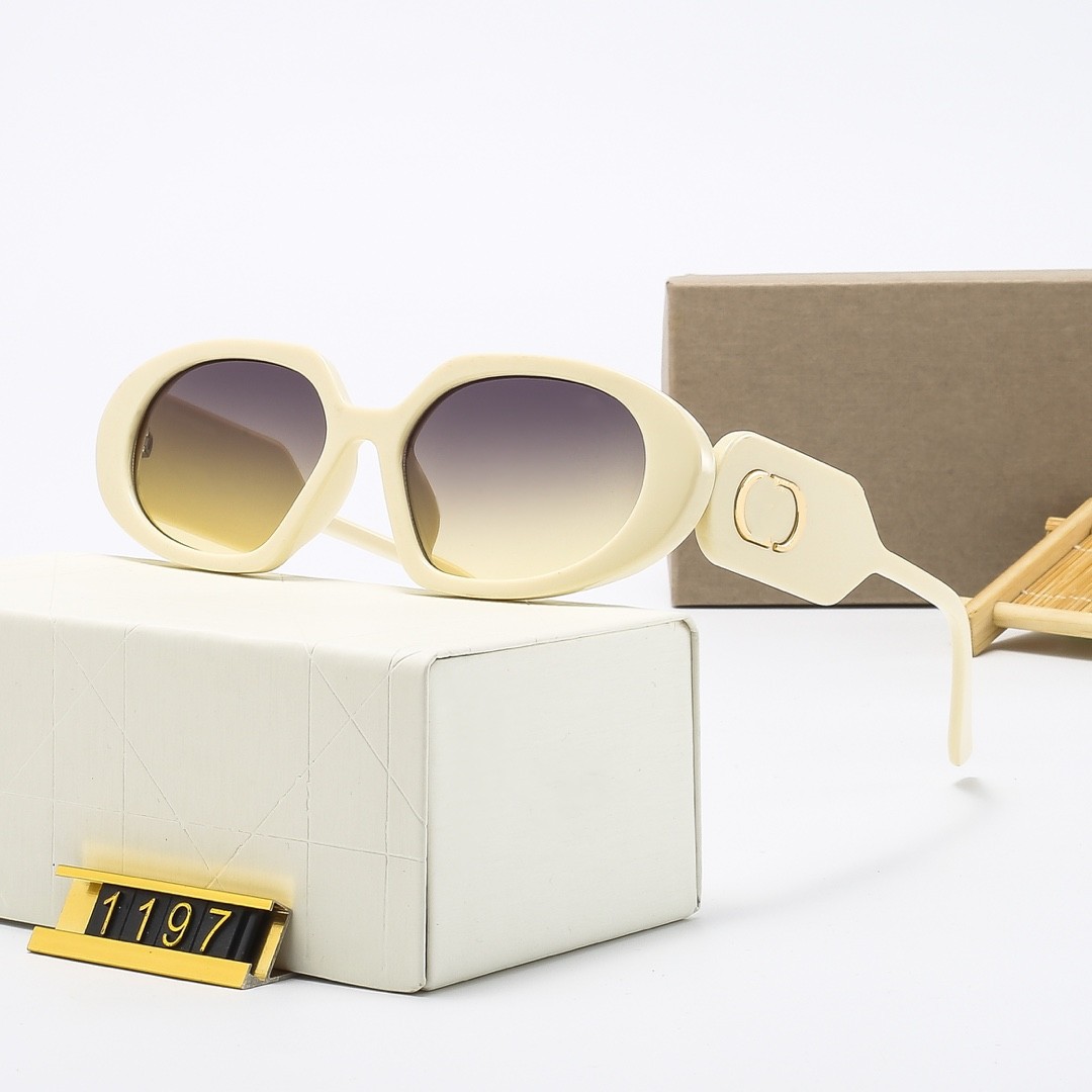 

designer sunglasses for women fashion style protects UV400 lens Vintage Unisex Goggles Sports Driving Multi Style Shaded Ribbon Box