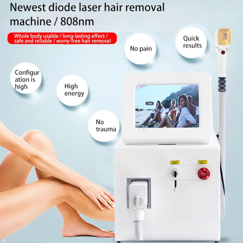 

Portable 808 Diode Laser Hair Removal Machine Skin Rejuvenation Painless Ice Full Body home use device ice handle