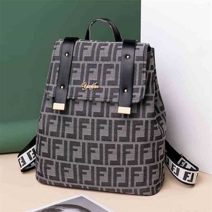 

Designer bag Handbag printed Plaid Oxford single diagonal capacity anti-theft Female Student Backpack