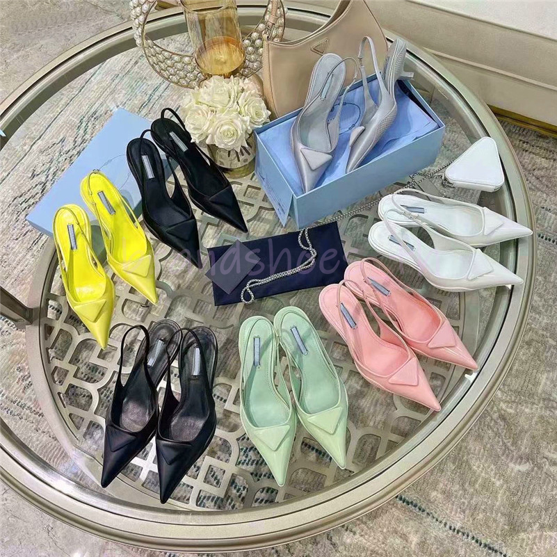 

Designer Shoes Women Sandals Pointed High Heel Slippers Luxury Patent Pump Slip on Leather Sandal Luxury Dress Shoe Kitten Heels Womens Loafers