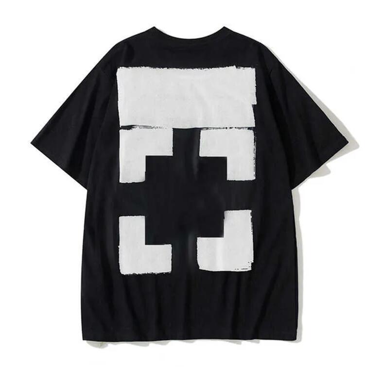 

T-shirt Off Men's s Offs White Street Fashion Brand Couple Star with Sleeve Printed Letter x the Back Print