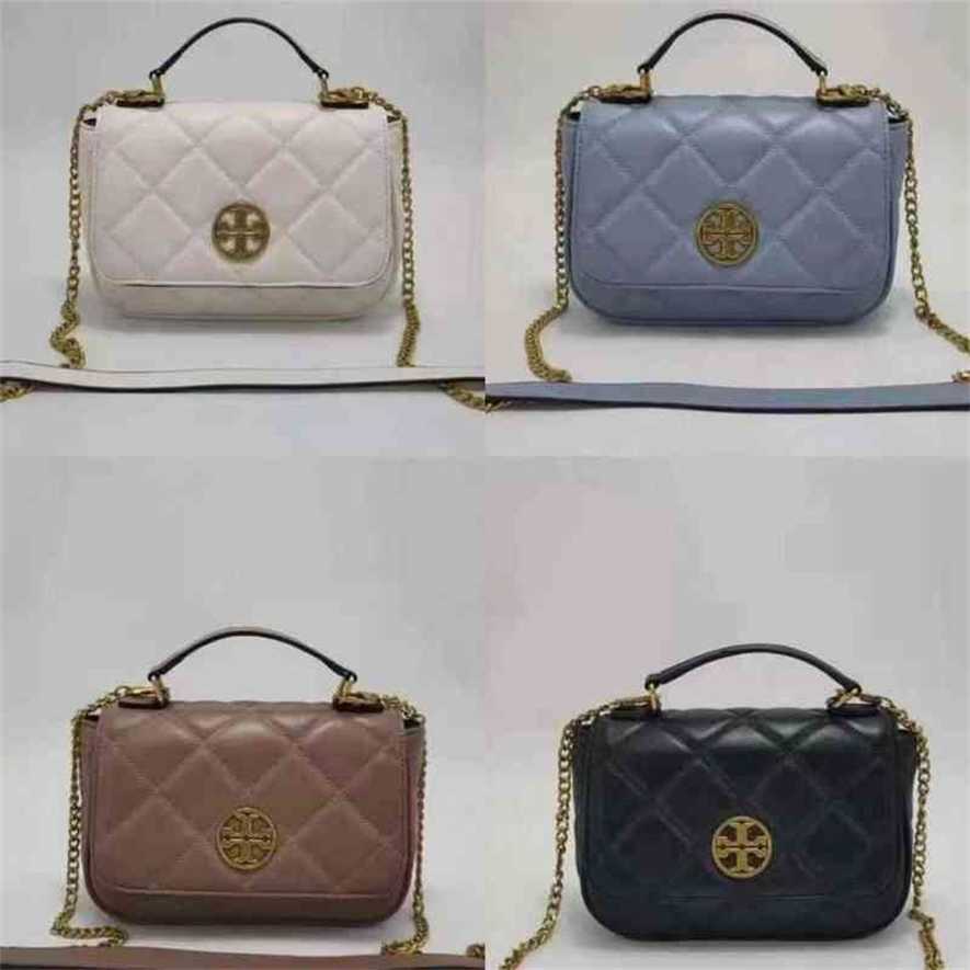 

2023 Designer bag same new tofu high texture Lingge simple single shoulder messenger women's Tangli handbag, Black