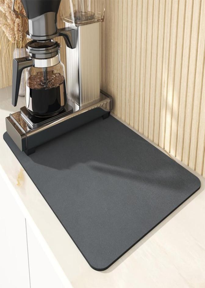 

Super Absorbent Coffee Dish Large Kitchen Absorbent Draining Mat Drying Mat Quick Dry Bathroom Drain Pad ss01295810050