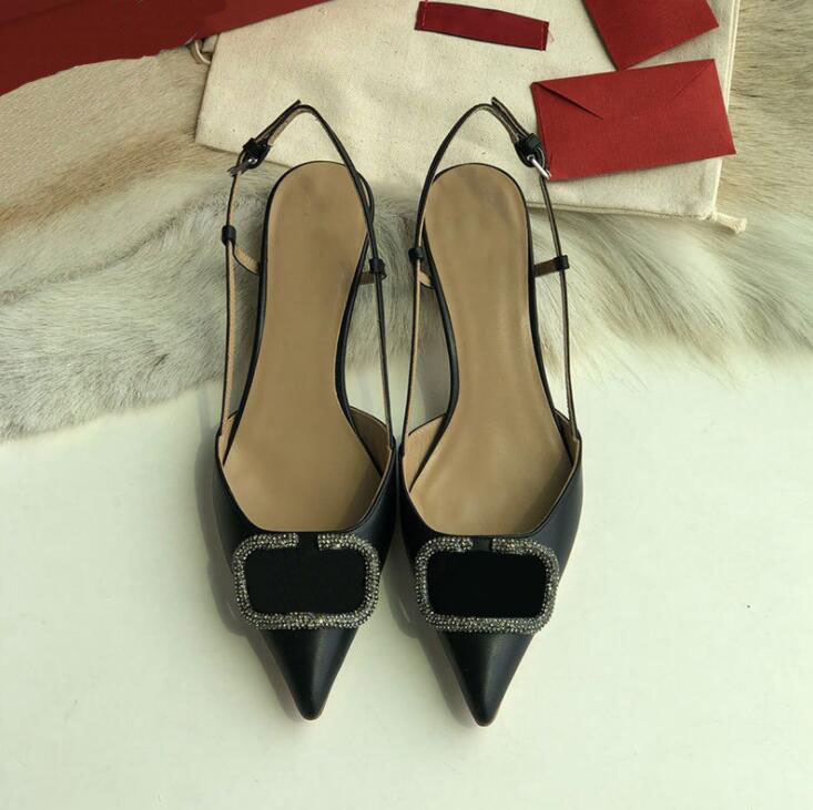 

fanshion Sandals Luxury Designers Women Slippers Flat Heel Sliders Calfskin All-match Stylist Shoes 6cm High Heels With logo air mags heels shoes woman designer shoe, Color33