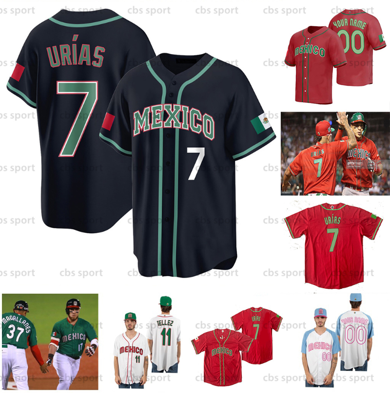 

Team Mexico Baseball Jersey 2023 Baseball Alek Thomas Luis Urias Rowdy Tellez Alan Trejo Jarren Duran Randy Arozarena Jose Cardona Alex Verdugo, Red 1-men