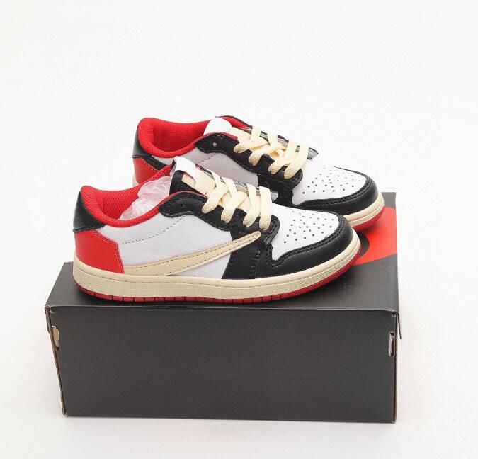 

Kids Shoes 1s Travis Scotts 1 Low Basketball Designer Sneakers Reverse Mocha baby Trainers youth boys kid shoe Pine Green toddler infants Fragment Black Phantom 2023, 39