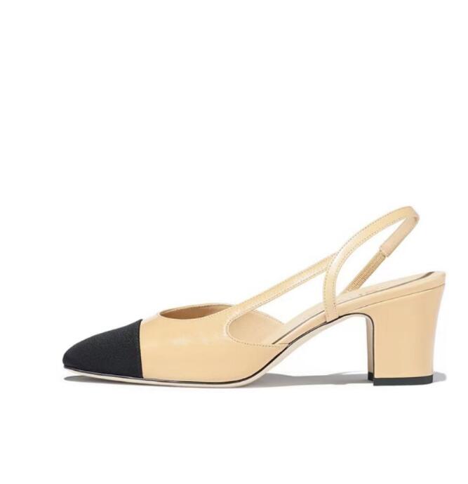 

womens designer dress shoes Real leather Dermal outsole EU 35-42 h1gh quality Loafers designer heels shoes black heels slides designer pumps with thick heel summer, 26