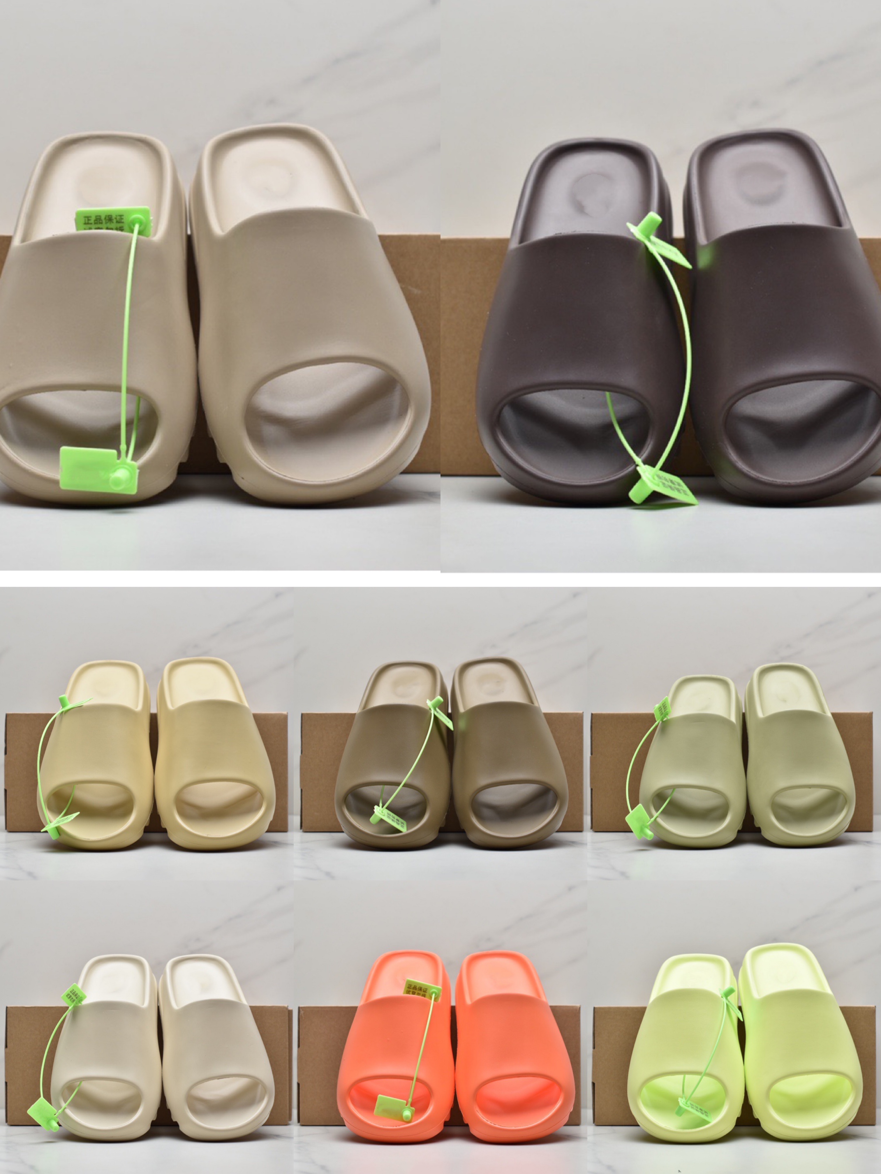 

Foam Runner Mens women Slippers Sandal Sandals Desert Sand Core Bone Enflame Orange Onyx Resin Pure Ochre Glow Green woman womans men slider 35-47, Blue