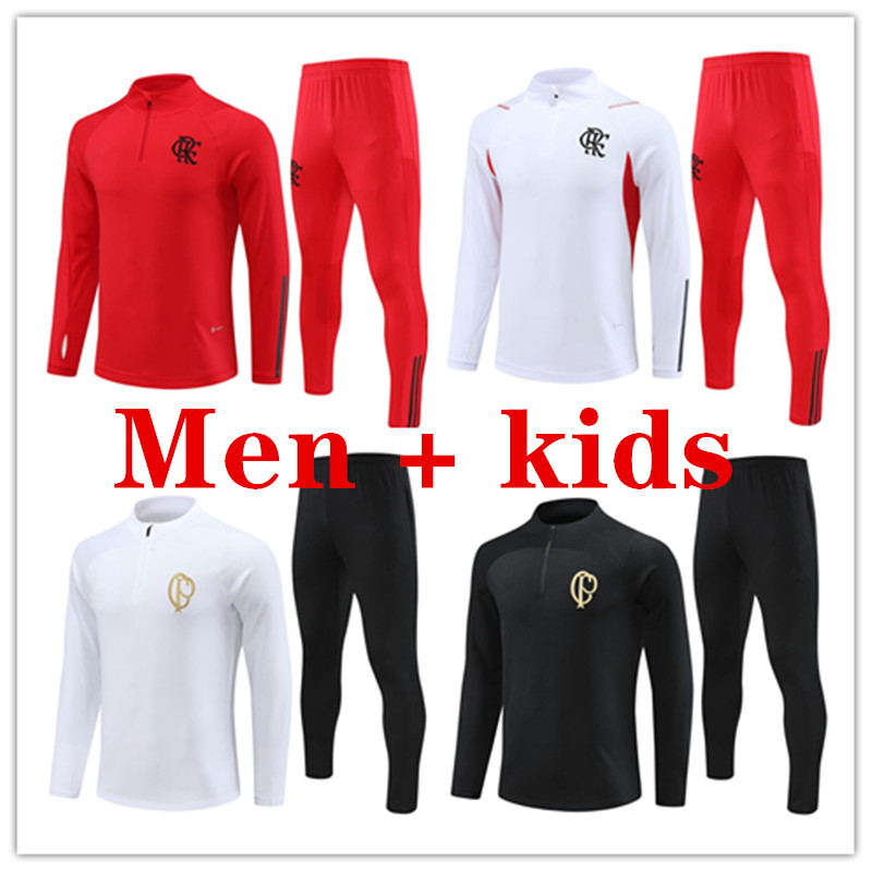 

2023 2024 Flamengo Soccer Jerseys Sets tracksuits 23 24 Corinthians Flamenco jacket Sportswear Jersey training shirt uniform