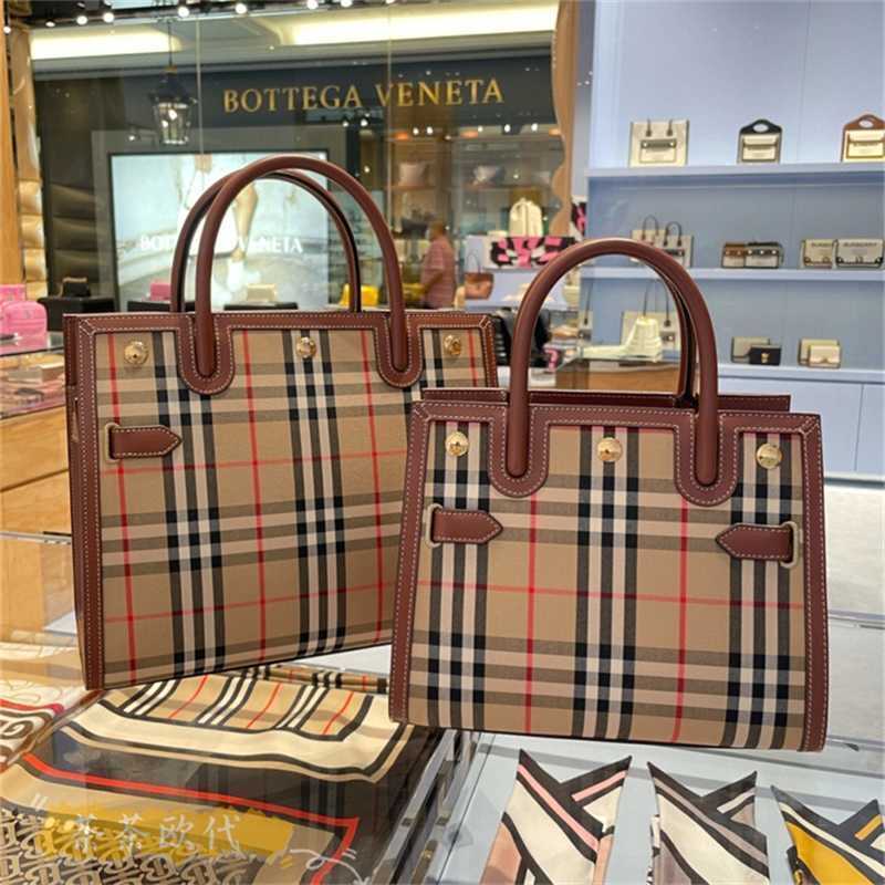 

Designer Burbrerys Women Handbags Suitable for title plaid leather assorted portable briefcase cross body one shoulder tote womens bag 0C9E, As shown in figure
