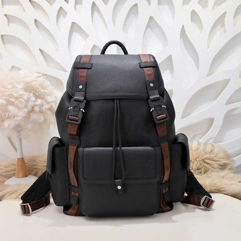 

9A designer men genuine cowhide leather backpack hit the road D brand