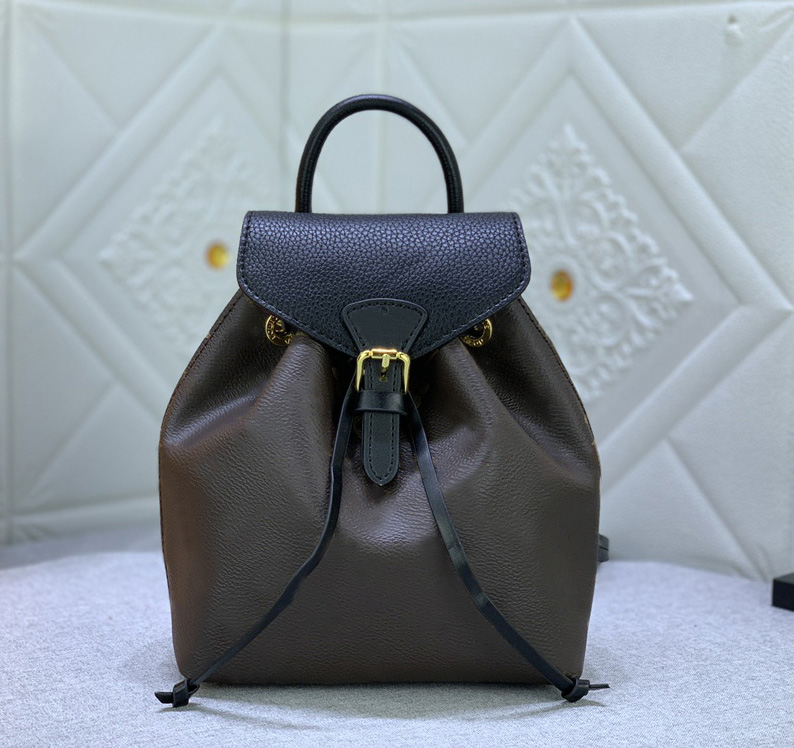 

Fashion designer women backpack luxury mini rucksack style handbags flower letter Montsouris BB crossbody bag ladies small stylish travelling bags purses #516, 45516#brown monogrames
