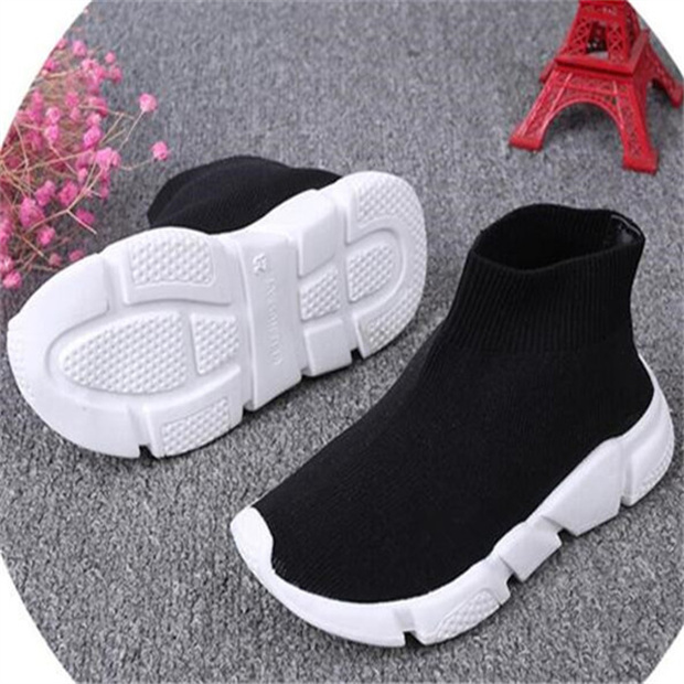 Fashion luxury kids Athletic shoes baby running sneakers boots toddler boy and girls Designer Wool knitted Athletic socks shoes