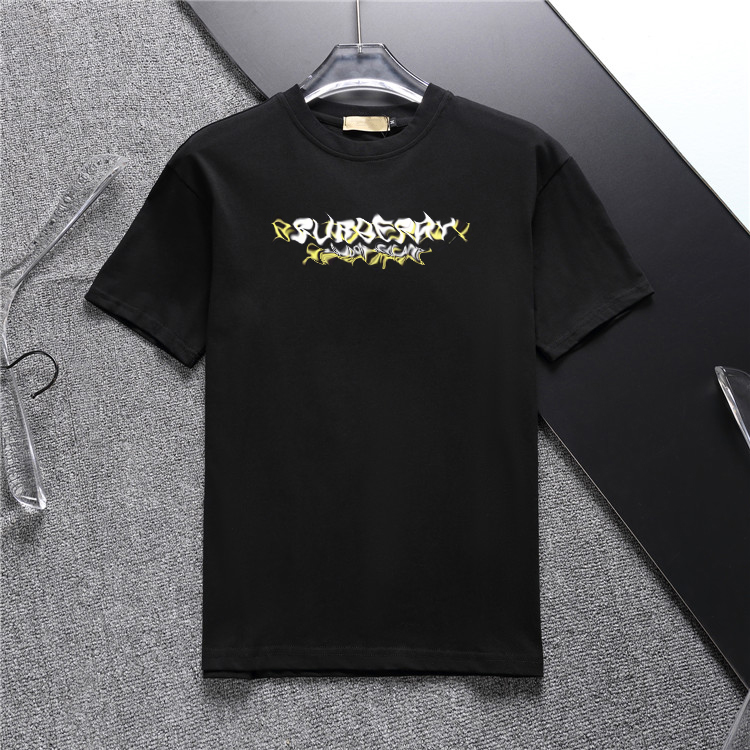 

Mens Designer Fashion T shirt Letter Print Black and White Tees Women's Round Neck Top Size M-3XL