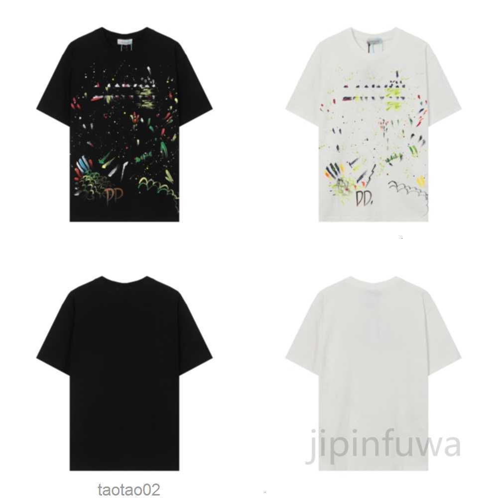 

Men' T-shirts Luxury Lanvins t Shirts 2023 Women Trend Brand Loose Casual Cotton Crewneck Tees Splash Ink Painted Graffiti Style Quick Dry O4ft66hz9lkd, White