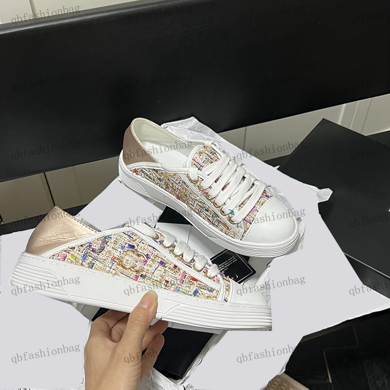 

Womens Dress Shoes Flat Lace-up Woven Stitching Casual Shoes Two Wear Small White Shoes Printed Fashion Brand Luxury Designer Skateboard Retro Sandals Slippers, Box