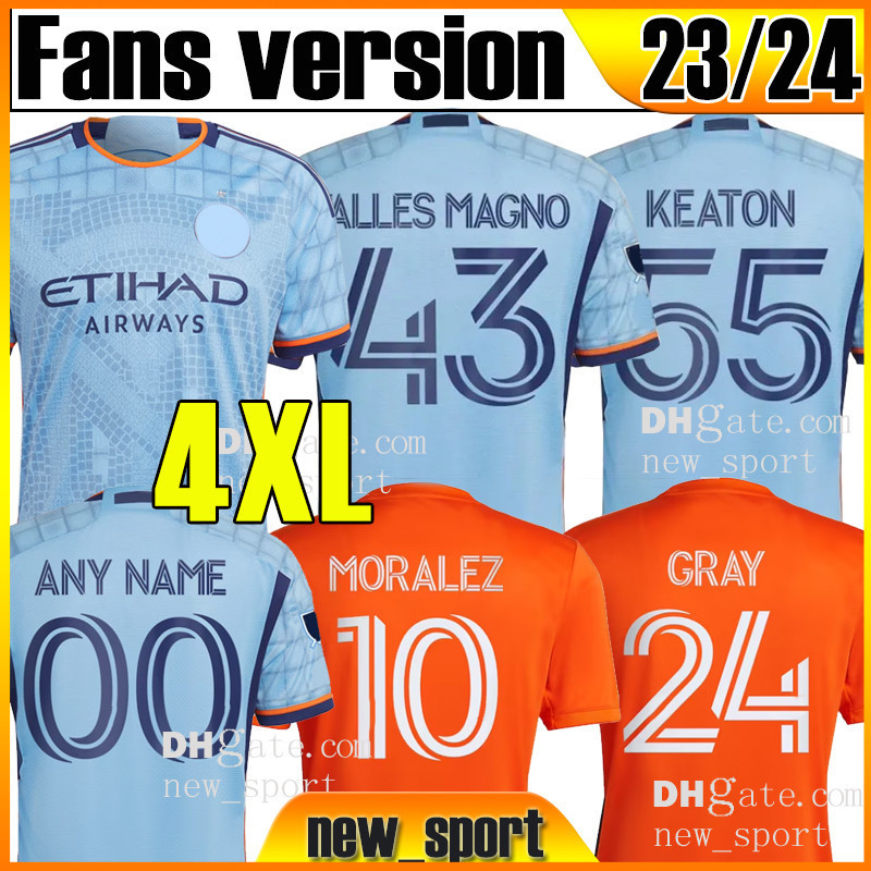 

4XL 2023 New York City FC soccer jerseys MLS fans player version home away 23 24 THIAGO MORALEZ Talles Magno Keaton Men Kids Kit new sport football shirts, Niuyuecheng 23 24 home player
