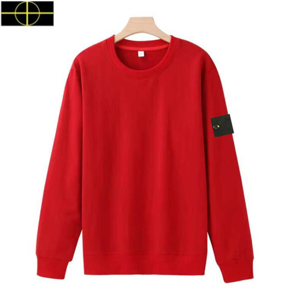 

a1 plus size coat stone coat Men's island Sweatshirt brand Casual Pullover Fall new Black Hoodie Women's Long Sleeve is land Sweater Compass Logo Top, Red