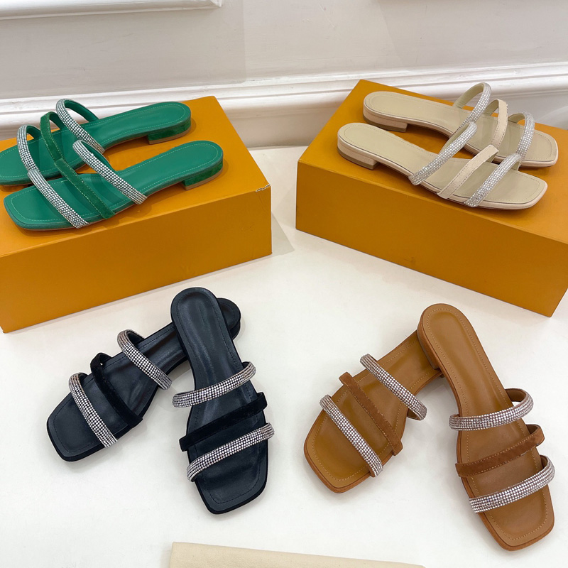 

Women Designers Appeal Mule Flat Heel Slide Slippers Pool Comfort Sandals Lady Leather Mules Summer Casual High-quality