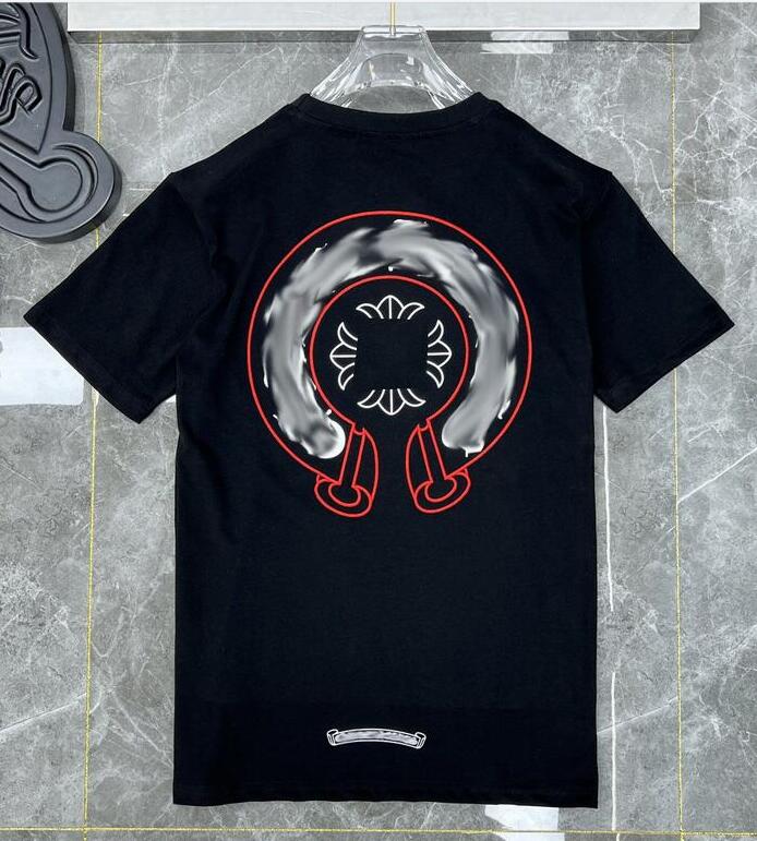 

2023 Men women Classic t Shirt Heart Fashion Ch High Quality Brand Letter Sanskrit Cross Pattern Sweater T-shirts Designers Chromes Pullover Tops Cotton Tshirts S, Q1111