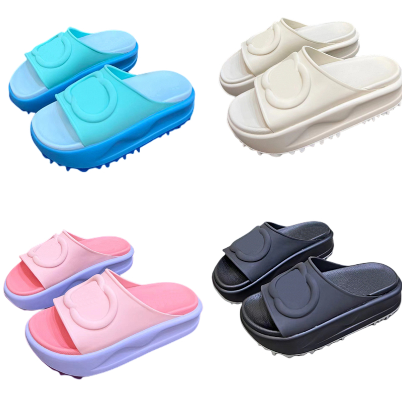 

Slipper Designer Sandal Lady Slides platform wedge rainbows summer slippers for Women men ladies Rubber Beach pink black shoe foam runner