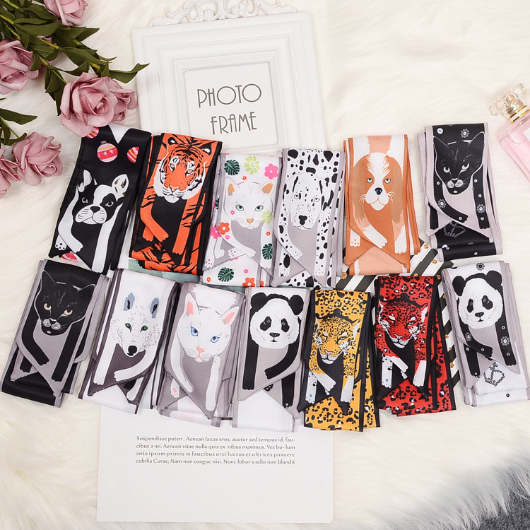 

Classic designer handbag scarf ladies headband fashion letters silk scarves tie size