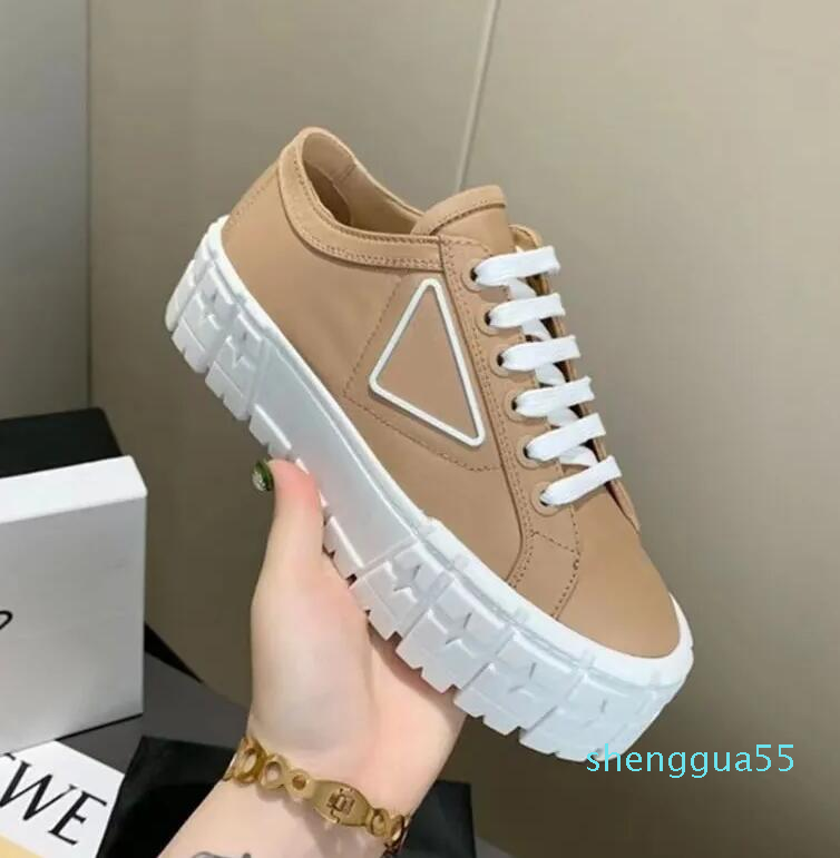 

Free shipping Designer Sneakers Gabardine Nylon Casual Shoes Brand Wheel Trainers Luxury Canvas Sneaker Fashion Platform Solid Heighten Shoe 46