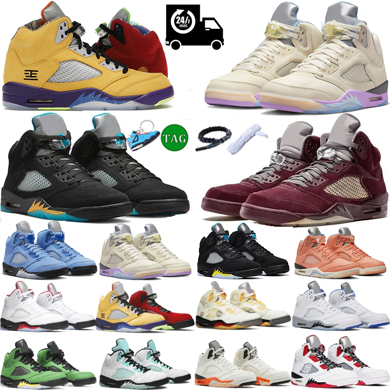 

What The 5 5s Basketball Shoes Mens Sail Muslin Raging Bull Red easter TOP 3 UNC Black Metallic Blue Suede Crimson Bliss Trainer Sneakers, #11