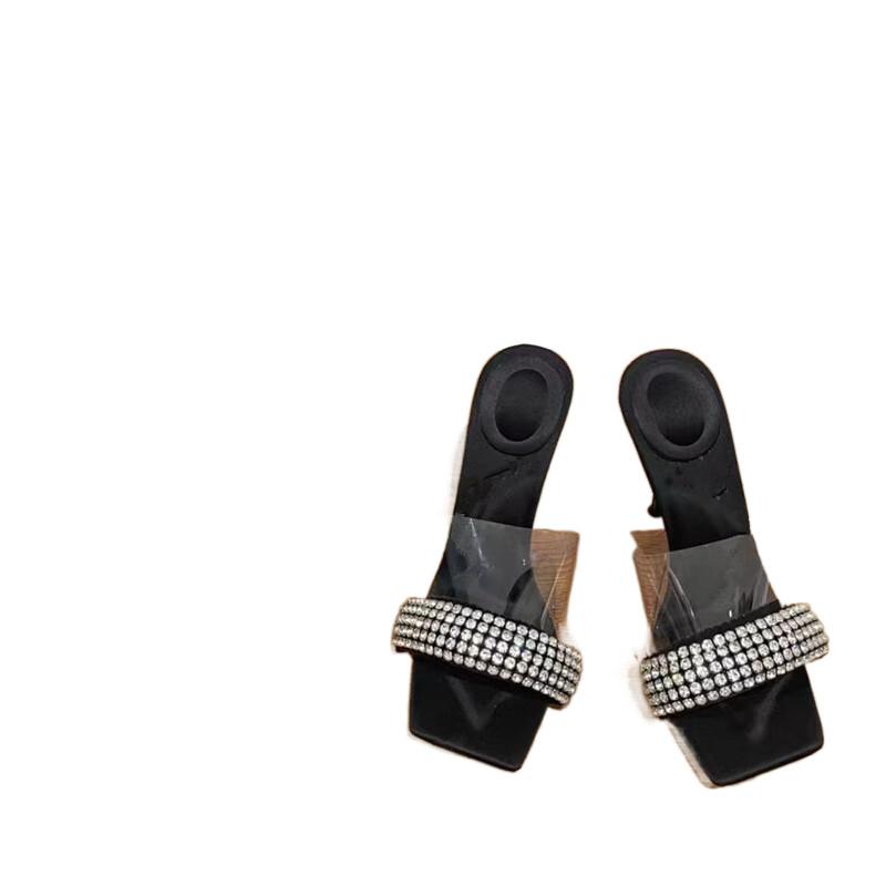 

designer women Stiletto heels heel sandals heeled shoes high quality shoes with box Fashion Masonry Sheer Sandal wholesale tory designer sandal designer slides