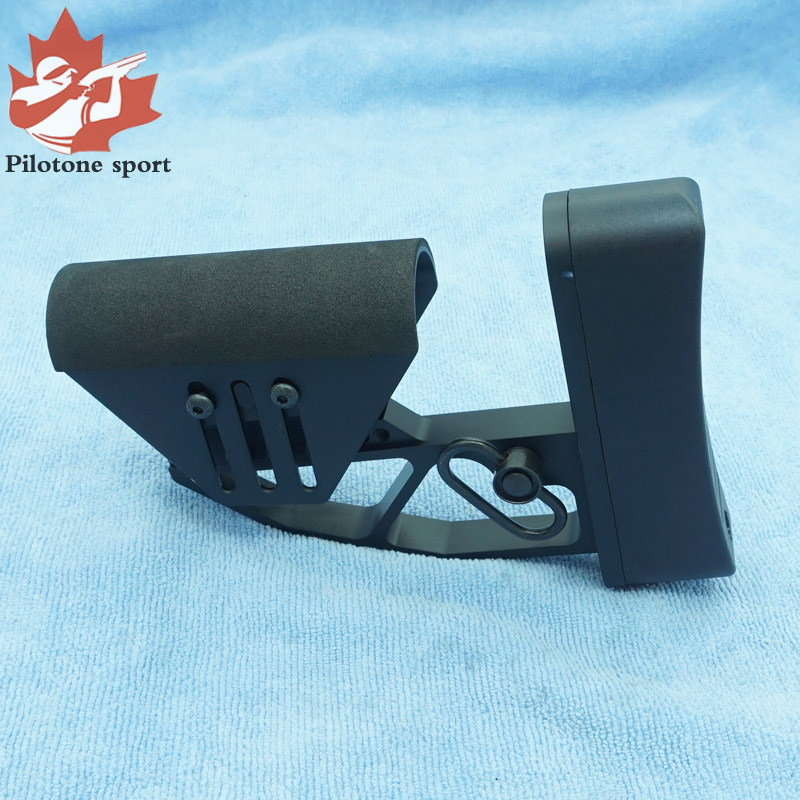 

New TB Stock CNC Aluminum Black Red Adjustable Buffer Tube XLR AR15 M14 Airsoft Rifle Mil Buttstock