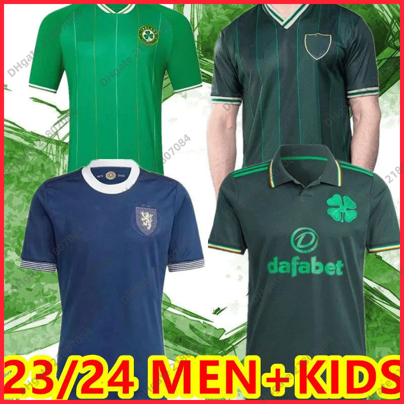 

Ireland 2023 Scotland 150th Anniversary Soccer Jerseys Blue Special Edition GREEN IRELAND Home 2023 2024 Football Shirt 23 24 Uniforms Men Kids Sets Uniform, Celtic 4th kids