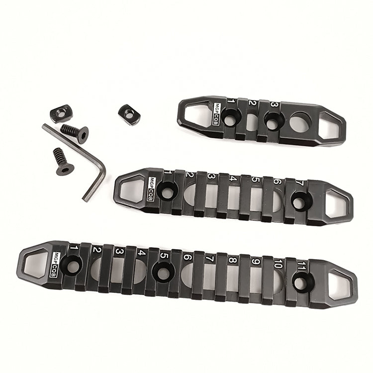 

MLOK metal guide rail 3 slots 7 slots 11 slots, Black