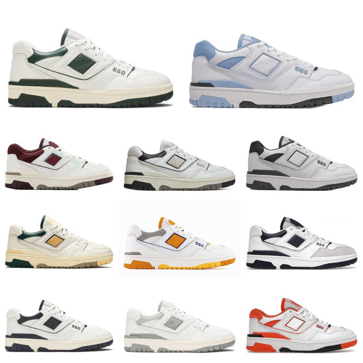 

Trainer New B550 550 Casual Shoes Mens Women White Green Grey Shadow Cream Black Blue UNC BB550 Navy Purple Rich Paul Burgundy Cyan AURALEE Brand Designers Sneakers S9, Please contact us