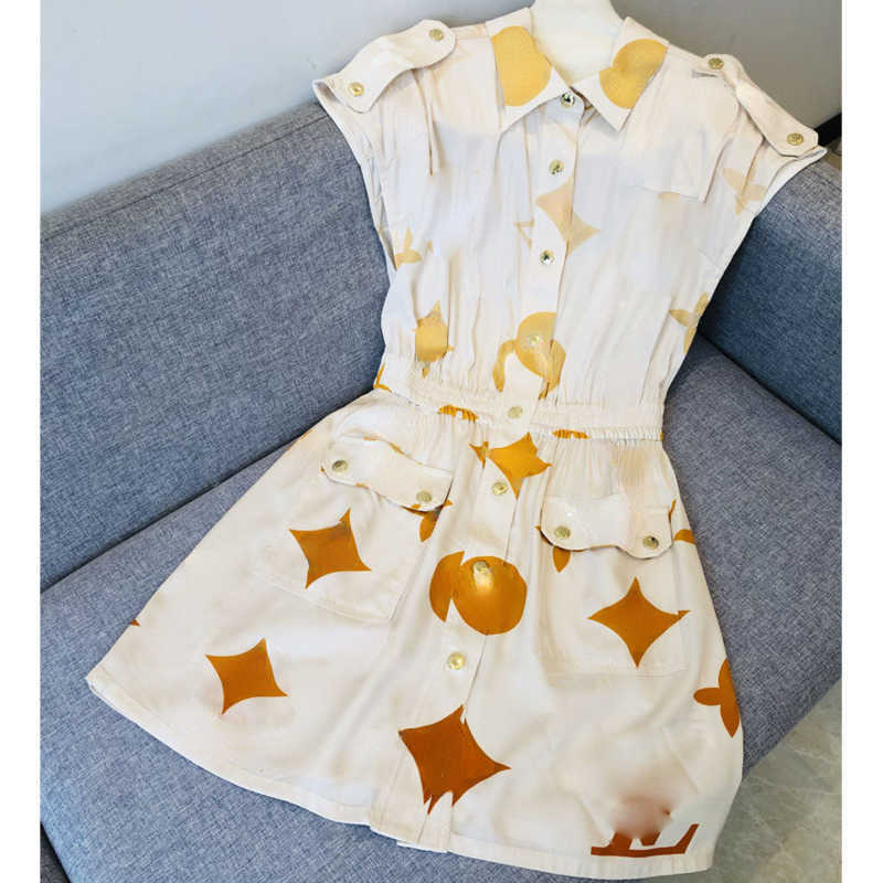 

Luxury brand dress for women designer clothing summer sexy long dresses fashion pocket patchwork skirt girls short sleeve 45B9, White