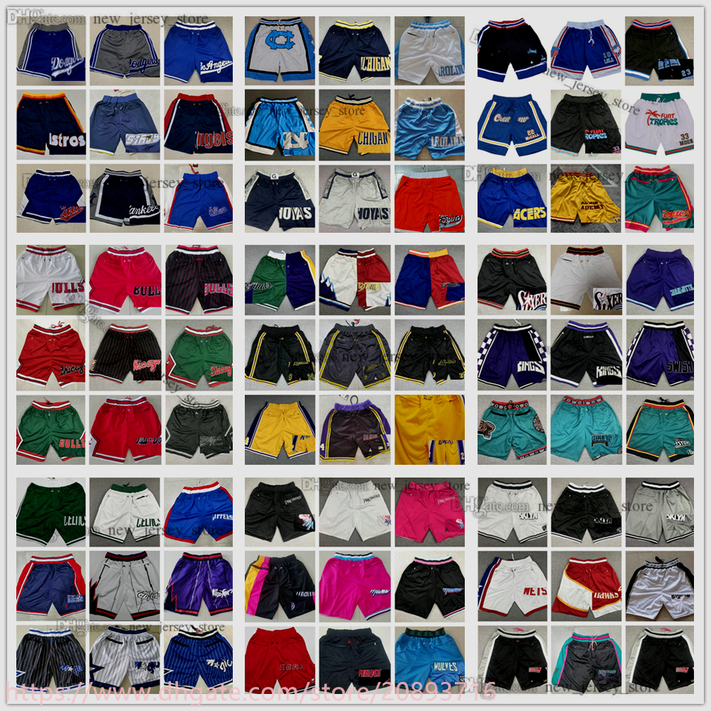 

JustDon Mens XS-XXXL Pocket Basketball Shorts Casual Sports Just Don Sportwear Pockets Breathable Gym Training Beach Pants Zipper Baseball Sweatpants Short, Choose number on picture