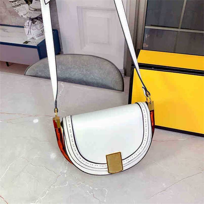 

Designer bag Handbag Ins Portable Single Messenger flip half arc bag8EU1