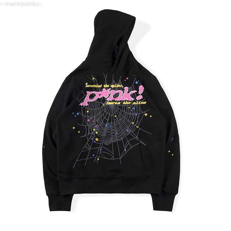 

Men's Hoodies Sweatshirts Hip Hop Web Puff Print Sp5der 555555 Hoodie Men Women 1 High Quality Young Thug Angel Spider Sweatshirts Heavy Fabric Pullover SWN2