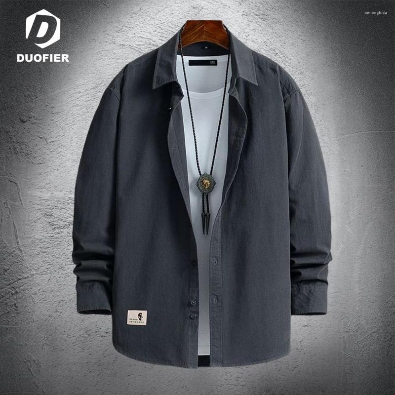 

Men's Casual Shirts Fashion Brand Cotton Solid Shirt Men Spring Long Sleeve Top Quality Plain Loose Mens Designer Clothing, Ld3088green