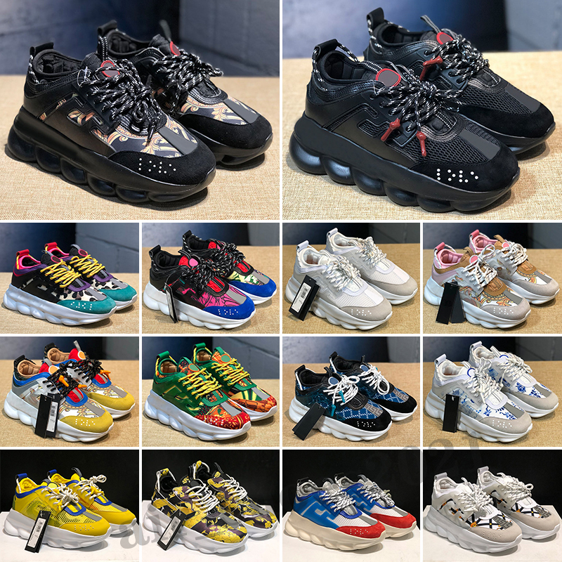 

reflective height sneakers Casual Shoes triple black white suede red blue yellow fluo tan men women Trainers chain reaction, Color 7