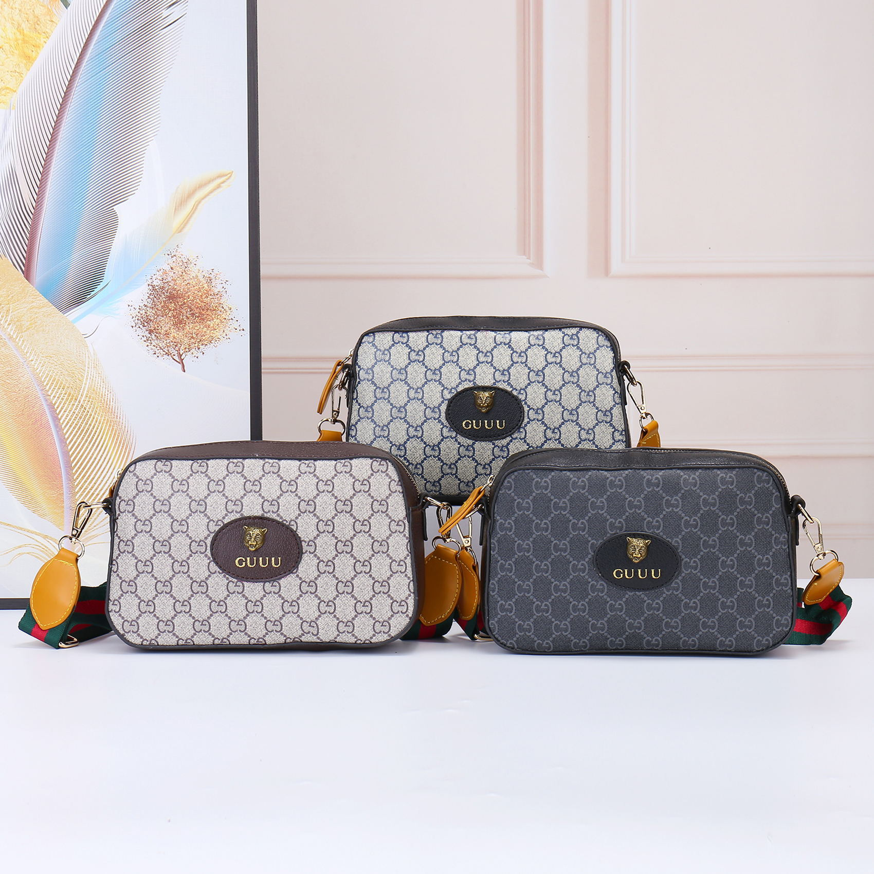 

Crossbody Bag Vintage Messenger Bags GGity bag HandBag Camera Style Purse GG bag Luxury Beige Canvas Handbags Leather Clutch Fashion Cross Body Shoulder Bag