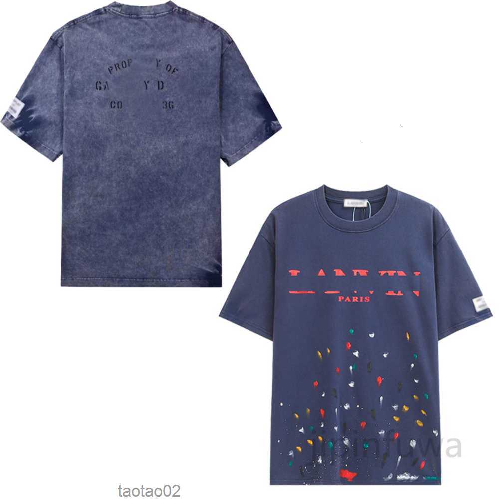 

2023 Summer Lanvins T-shirts Colorful Designer Pants Splash Ink Graffiti Hand-painted Printed Tees Luxury Sports Casual Loose Short Sleeve t Shirts 6xv16g83t9h4, Purple