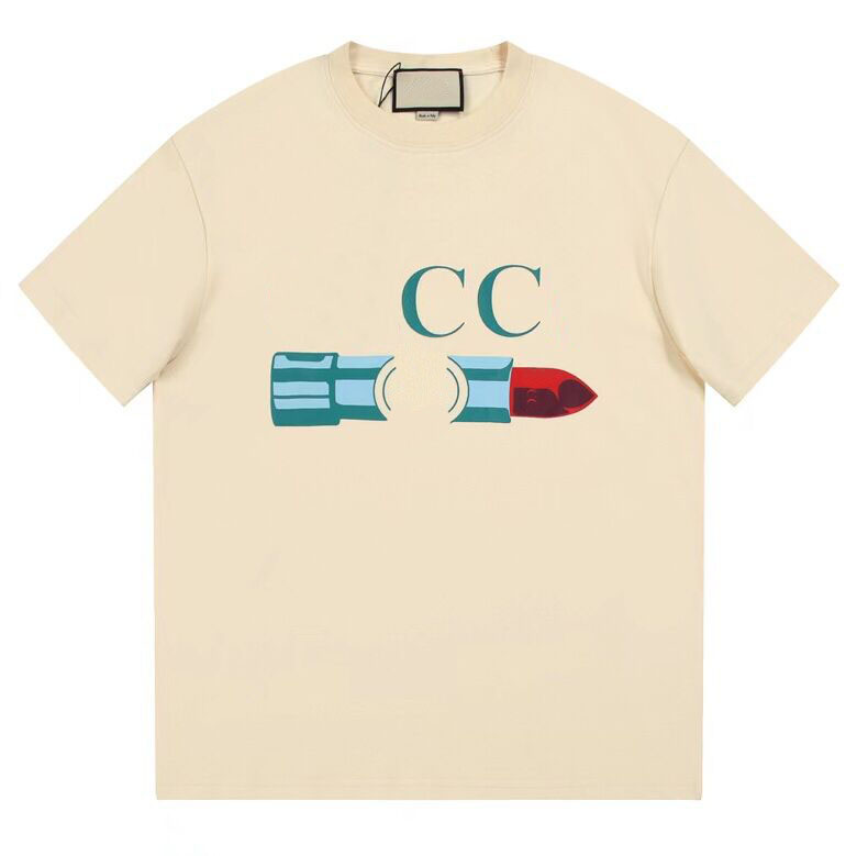 

Summer New Short Sleeve T Shirt Double Yarn Fabric Stereo Letter Shirt Printing Women Men's Round Neck T Shirt Original Sweatshirt Polo Shirt r3w333, Black