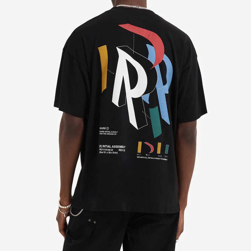 

2023 REPRREESENT ASSEEMMBLY Printed Tee Vintage Short-sleeved T-shirt Fashion Man Women T-shirt Oversized FZTX2376, Beige