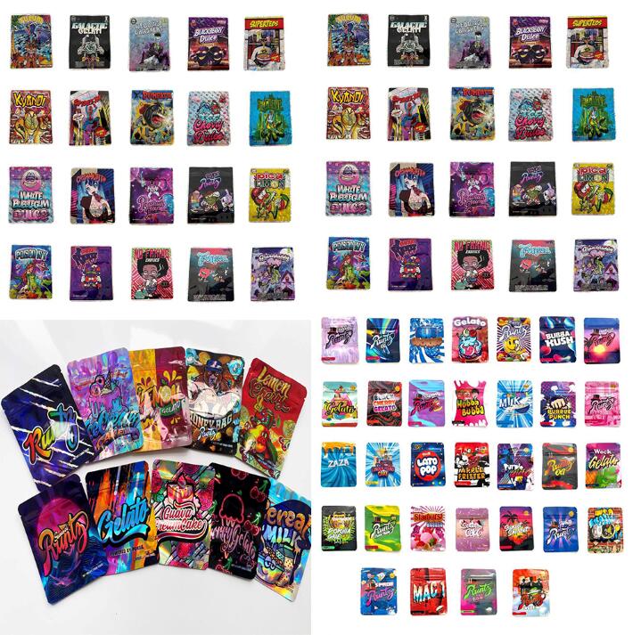 

Mylar Bag California Plastic Packaging Edible Packing Bags Package Pack Resealable Zipper Keep Sealed Fresh 3.5g g grams OZ MVP GUMBO YUMYUMZ RUNTY Glue