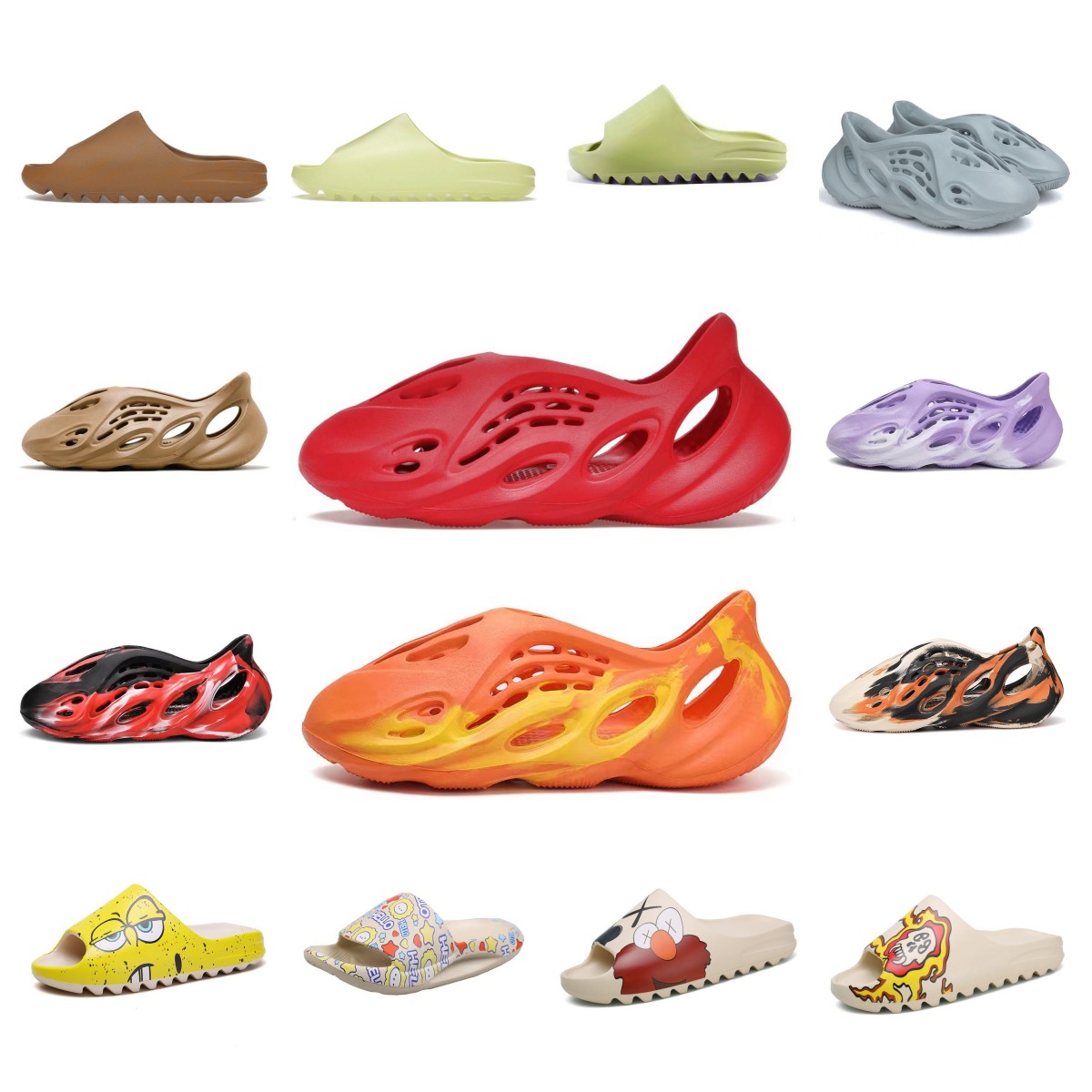 

within 24 hours of designer foam sandals slide runner for male and female flowers classic brocade apartment foam rubber flip-flops beach shoes casual shoes leather, 13