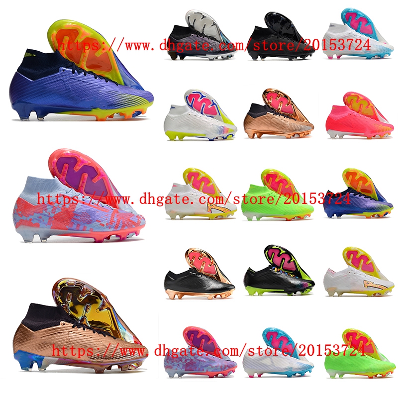 

Zoomes Mercurial Superfly IX Elite FG Soccer shoes Football Boots Outdoor Mens Soft Leather Comfortable Training Cleats Ronaldo, As picture 17