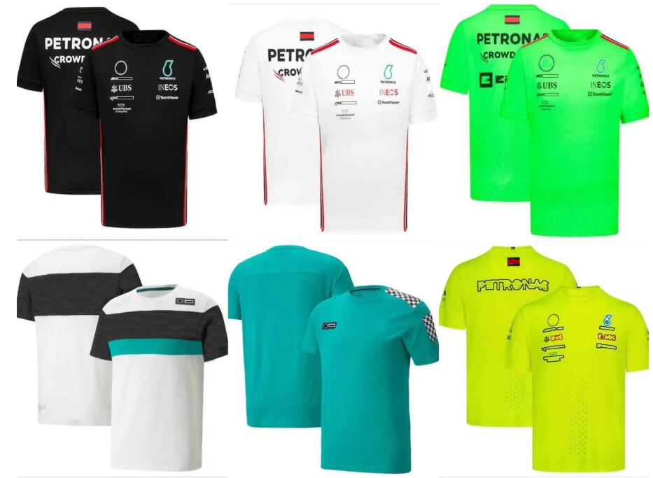 

2022 new f1 formula one team polo suit summer breathable lapel T-shirt same custom